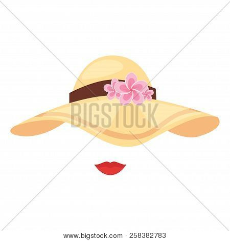 Vector Cartoon Style Tropical Hawaii Face Element Or Carnival Mask. Decoration Item For Your Selfie 