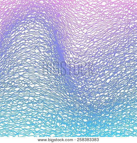 Vector Abstract Background With Multicolored Web Of Lines On White