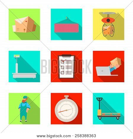 Isolated Object Of Goods And Cargo Icon. Set Of Goods And Warehouse Stock Vector Illustration.