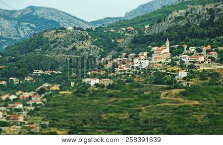Old Village Near Fortress Of Klis In Croatia.