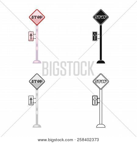 Vector Design Of Train And Station Icon. Set Of Train And Ticket Vector Icon For Stock.