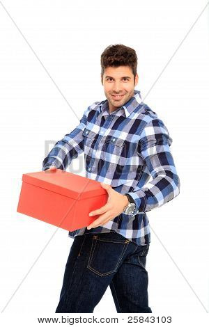 Man Holding A Box