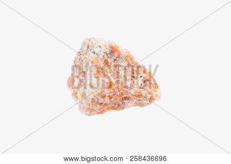 Natural Raw Mineral Calcite From Brazil Isolated. Macro Photography. Mineralogy.