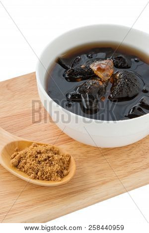 Grass Jelly (mesona Chinensis), Vegetable Jelly, Eaten With Sugar