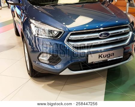 Brasov, Romania- 15 September 2018: New Ford Kuga At The Local Mall.