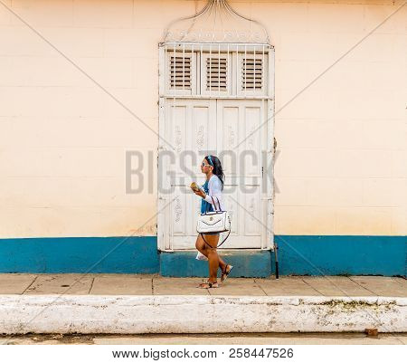 Trinidad, Cuba. January 2018. A View Of A Colonial Building In Trinidad In Cuba
