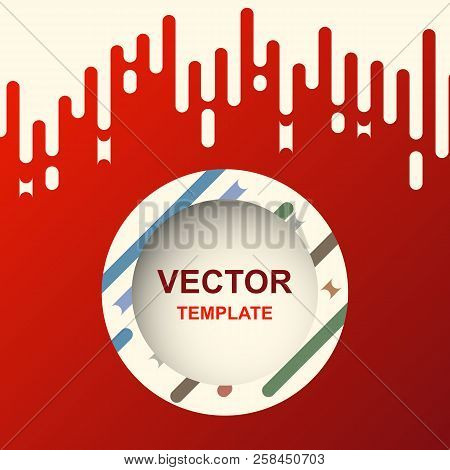 Abstract Banner Design Template With Red Background, Stock Vector