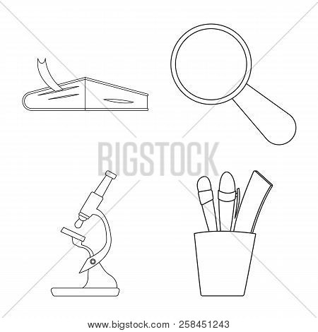 Vector Design Of Education And Learning Sign. Set Of Education And School Vector Icon For Stock.