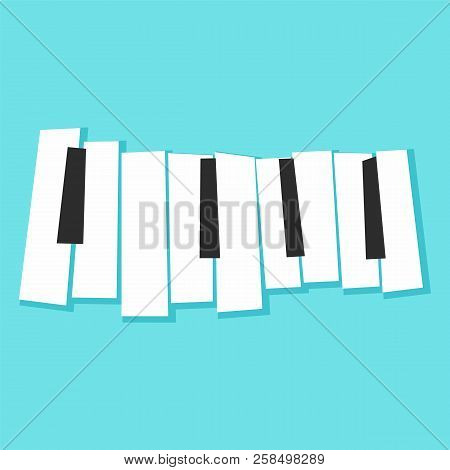 Piano Keys Icon. Flat Illustration Of Piano Keys Vector Icon For Web Design