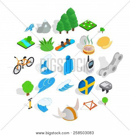 Unity With Nature Icons Set. Isometric Set Of 25 Unity With Nature Vector Icons For Web Isolated On 