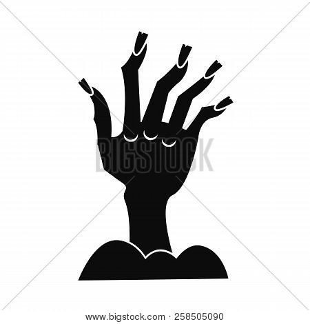 Zombie Hand Icon. Simple Illustration Of Zombie Hand Vector Icon For Web Design Isolated On White Ba