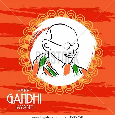 Illustration Of A Background For Happy Gandhi Jayanti Poster Id