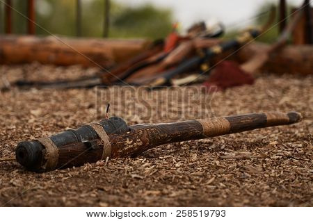 National Ukrainian Weapons Lying On The Ground