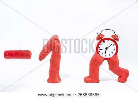 Daylight Saving Time. Wall Clock Going To Winter Time. Autumn Abstraction.