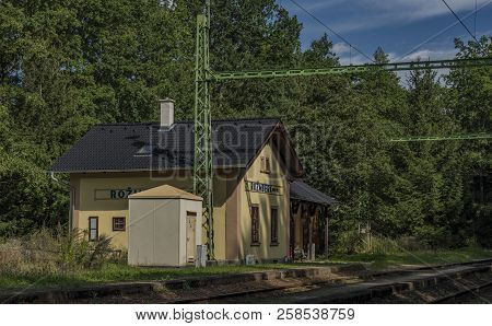 Station Rozmberk Nad Vltavou In Hot Summer Day