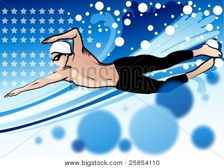 Mann Schwimmer