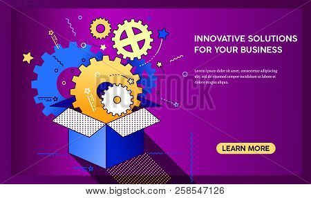 Outside The Box Innovation Concept Gorisontal Banner