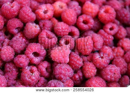 Ripe raspberry background. Berry background. Background of raspberry. Fresh juicy raspberry in the basket. Delicious and healthy food. A healthy way of life. Sweet raspberry. Jam of raspberries. Winter ice berry. Raspberry in the cold winter