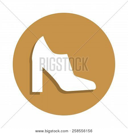 Heel Boots Icon In Badge Style. One Of Clothes Collection Icon Can Be Used For Ui, Ux