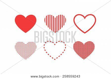 Like And Heart Icon. Live Stream Video, Chat, Likes. Social Nets Like Red Heart Web Buttons Isolated