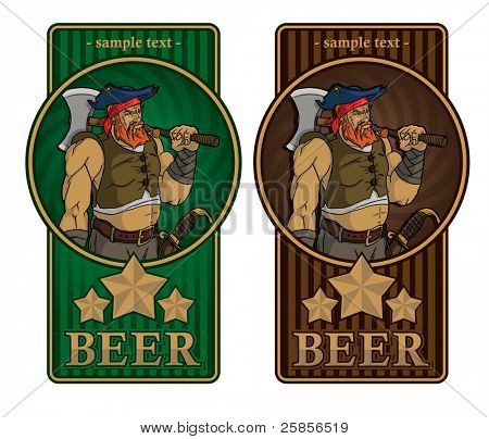 Beer label with a pirate