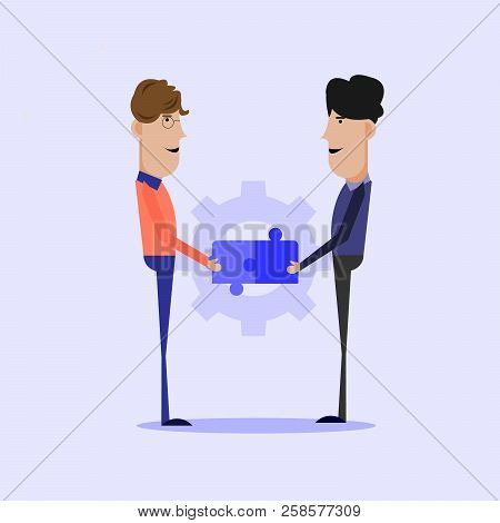 Business People Shaking Hands Vector For Web