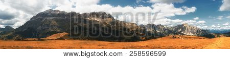 Autumn Landscape Of Italian Alps, Dolomites