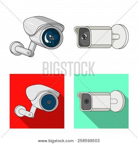 Vector Design Of Cctv And Camera Icon. Set Of Cctv And System Vector Icon For Stock.