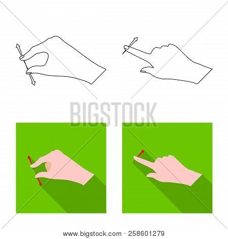 Vector Design Of Touchscreen And Hand Logo. Set Of Touchscreen And Touch Stock Vector Illustration.