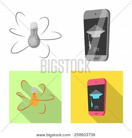 Vector Illustration Of Education And Learning Symbol. Set Of Education And School Vector Icon For St