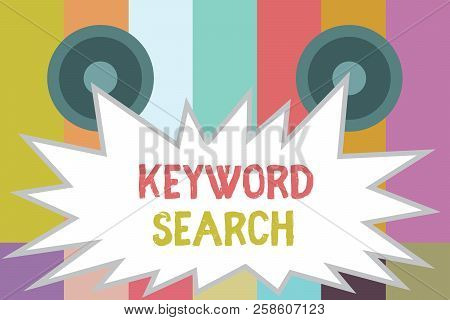Word Writing Text Keyword Search. Business Concept For Using Word Or Term To Look Correct Subject As