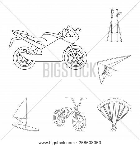 Extreme Sport Outline Icons In Set Collection For Design.different Kinds Of Sports Vector Symbol Sto