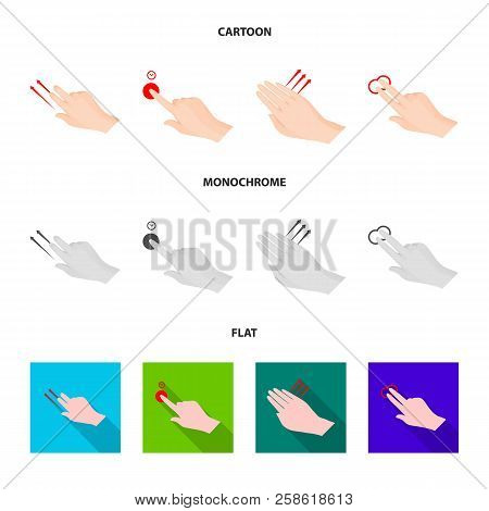 Vector Design Of Touchscreen And Hand Icon. Collection Of Touchscreen And Touch Stock Vector Illustr