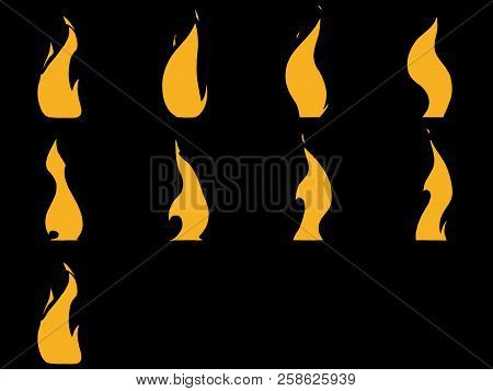 Sprite Sheets Fire Loop. Ready For Games Or Cartoon.
