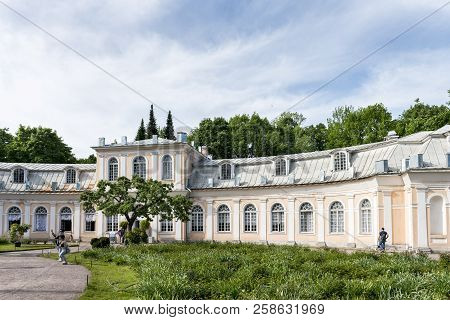 St Petersburg, Russia - 03 June, 2018: Horizontal Picture Of Beautiful Architecture Building At Pete