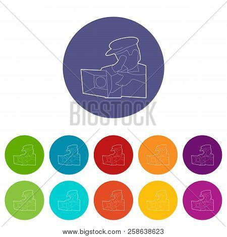Film Director Icon. Outline Illustration Of Film Director Icon For Web