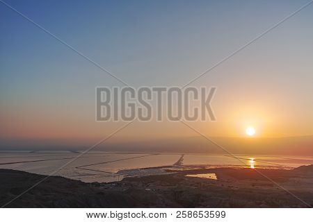 Lowest Salty Lake In World Below Sea Level Dead Sea, Full Of Minerals Near Luxury Vacation Resort Ei