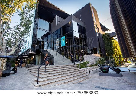 Johannesburg, South Africa - 11 September - 2018: Modern Glass Fronted Building. Exterior Of Art Gal
