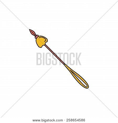Spear Icon. Cartoon Spear Vector Icon For Web Design Isolated On White Background