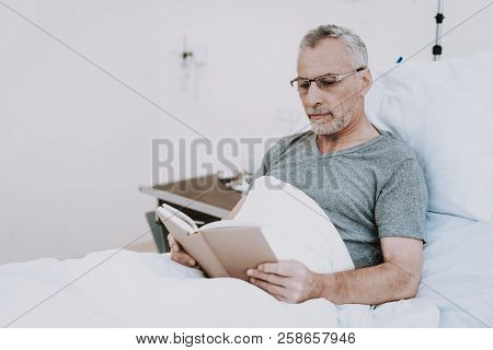 Rehabilitation In Hopital. Therapy For Health Patient. Medicine For Happy Patient. Happy Patient In 