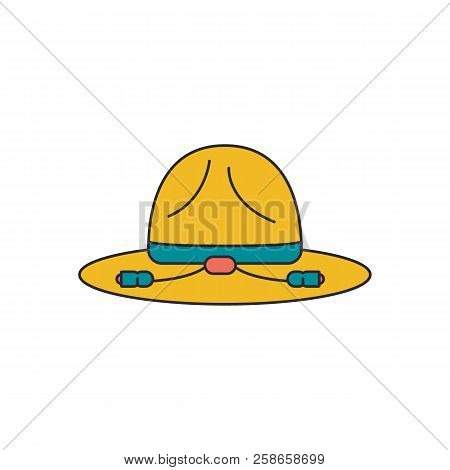 Hat Icon. Cartoon Hat Vector Icon For Web Design Isolated On White Background