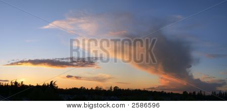 Cumulonimbus zachód słońca