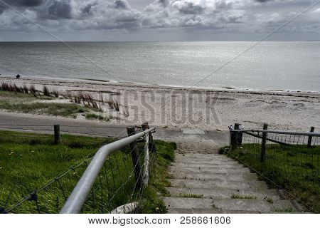 View Of Texel Dunes, One Of The West Frisian Islands In The Wadden Sea, Netherlands