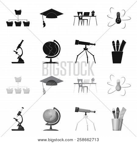Isolated Object Of Education And Learning Icon. Set Of Education And School Vector Icon For Stock.
