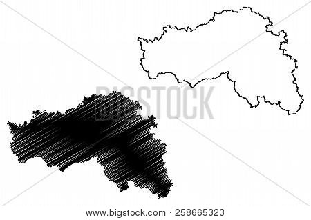 Belgorod Oblast (russia, Subjects Of The Russian Federation, Oblasts Of Russia) Map Vector Illustrat
