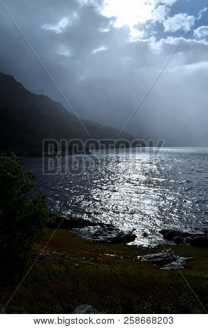Kyle Of Lochalsh Coast With Beautiful Waters And Sunlight