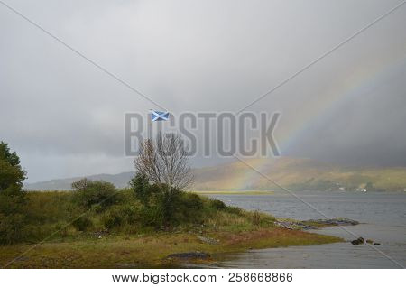 Cloudy Skies Of The Kyle Of Lochalsh In Scotland