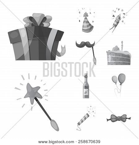 Vector Design Of Party And Birthday Sign. Set Of Party And Celebration Stock Vector Illustration.