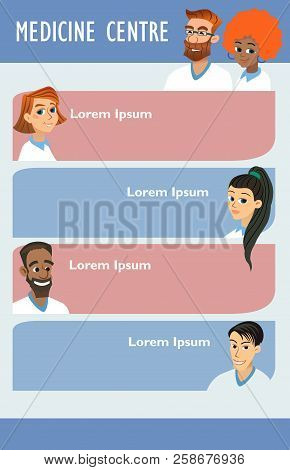 Vector Medicine Brochure Cards Template Of Flyear, Magazine, Poster, Book Cover, Banner. Science Peo