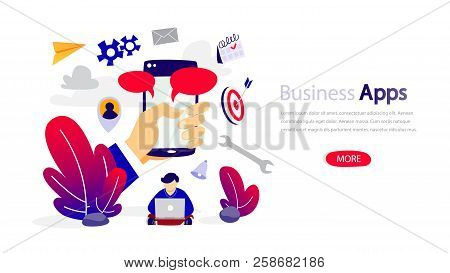 Business Apps Horizontal Banner For Your Website